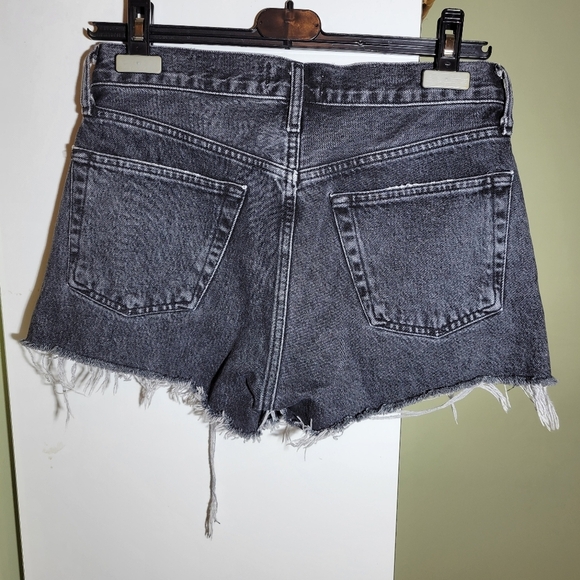 Agolde parker denim cut off jean shorts black size 25 - Picture 4 of 6